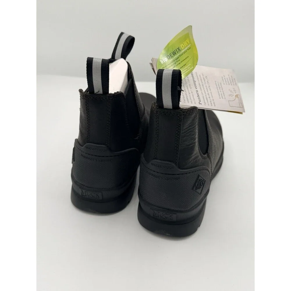 Unisex‎ Chore Farm Leather Chelsea Muck Boot Waterproof Mens 8 W 9 NWB Comp Toe